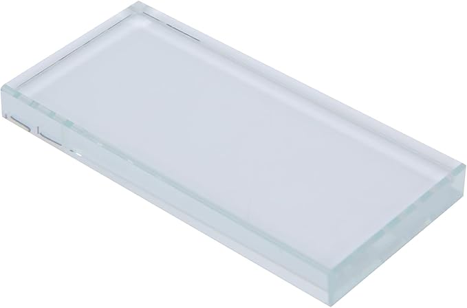 ZJchao Nail Art Palettes, Glass Nail Palettes False Eyelash Glue Holder for Mixing Color Blending Glass Rectangle Makeup
