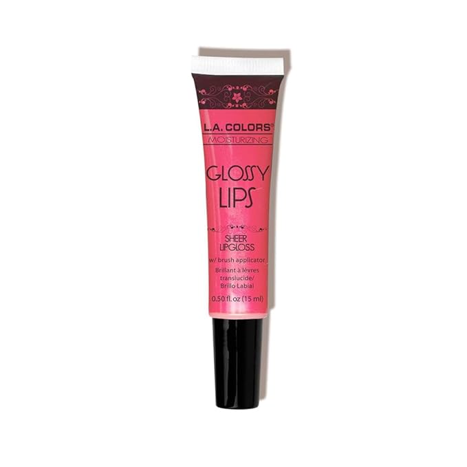L.A. COLORS Glossy Lips Sheer Lipgloss (carded), BLG802 Tropical Punch CBLG802