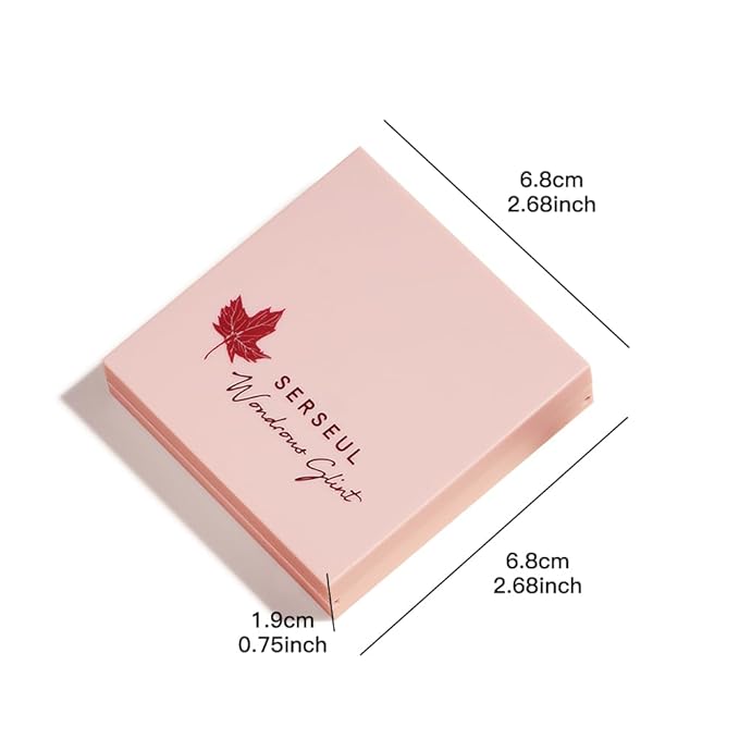 Highlighter Makeup Palette Highlighter Powder Glossy Glitter Highlight Makeup Palette come with mirror -Whtie Champagne