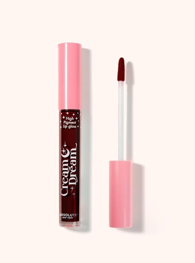 Absolute New York Cream Dream Lip Gloss, High Intensity Pigment and Shine, Instantly Hydrate Lips and Provides Long Lasting Moisture (MLCD08 Fantasy, .8 oz)