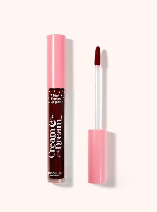 Absolute New York Cream Dream Lip Gloss, High Intensity Pigment and Shine, Instantly Hydrate Lips and Provides Long Lasting Moisture (MLCD08 Fantasy, .8 oz)