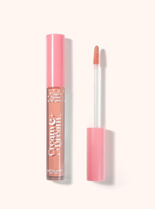 Absolute New York Cream Dream Lip Gloss, High Intensity Pigment and Shine, Instantly Hydrate Lips and Provides Long Lasting Moisture (MLCD01 Daydream, .8 oz)