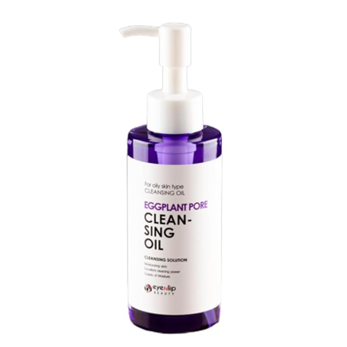 Eggplant Pore Cleansing Oil – 5.07 fl oz (150ml) – Gentle Makeup Remover and Deep Pore Cleanser for Oily and Combination Skin – Korean Skincare with Hydrating and Soothing Properties