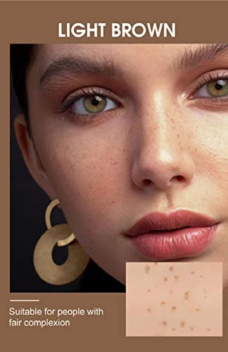 Freckle Pen,2 Colors Natural Lifelike Fake Freckles Makeup Pen,Magic Freckle Color Makeup Tool(Dark Brown+Light Brown)