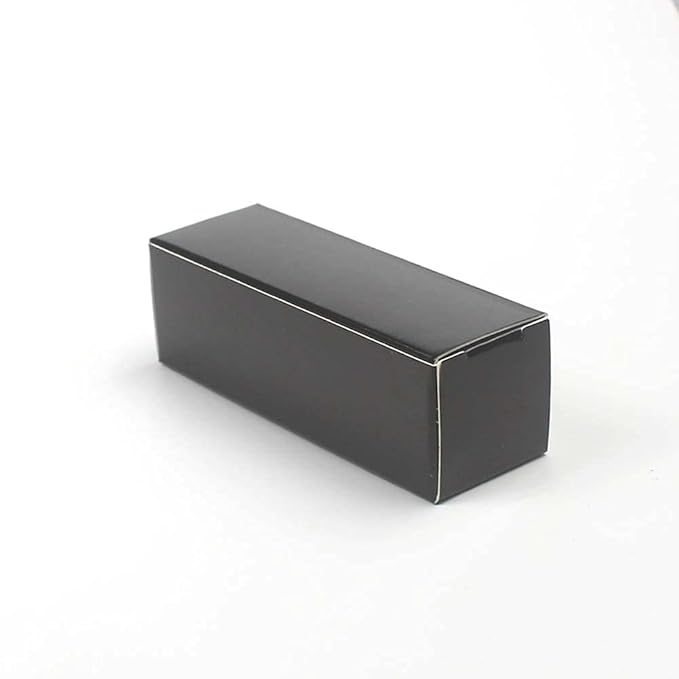 COSIDEA 50 PCS Empty Black Lip Gloss Boxes W28 xW28 xH89mm / W1.02xW1.02xH3.5 inch, Cosmetic Perfume/Mascara Box Packaging for Small Business Wholesale, small Kraft Paper Box Luxury Holder Wrapping