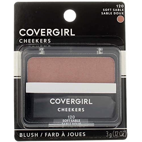 Soft Sable 120 Cheekers Blush, Bundled With Makeup Cleansing Cloth - Real Radiant Powder Blush For Cheeks, Face Makeup Enhancer, Portable Mini-Compact Cheek Blush (Pack of 4)