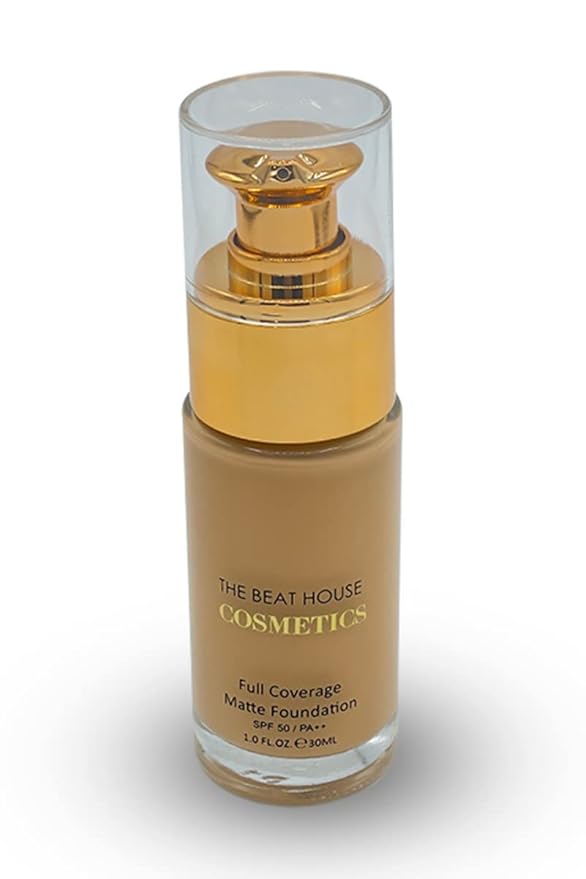 Full Coverage Matte Foundation (Burlap) | SPF 50/ PA ++ | Cruelty Free | Medium to Full Coverage | Smooth Finish | All Day Stay |