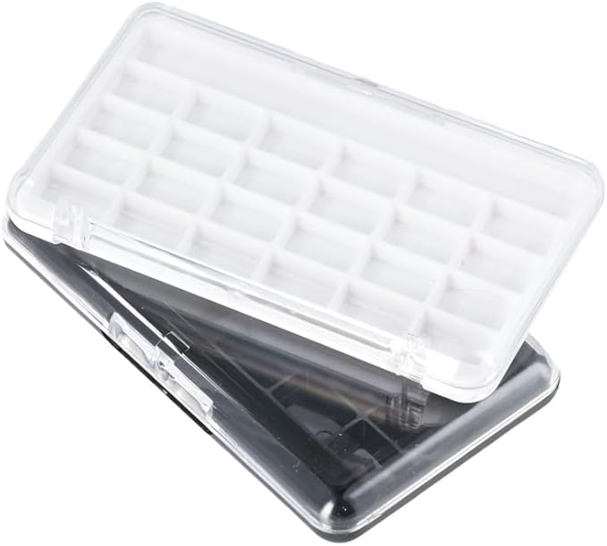 2Pcs Empty Makeup Palette 24 Grids Eyeshadow Palette Refillable Makeup Case Lipstick Container for Lipstick Eyeshadow Blusher Cosmetics