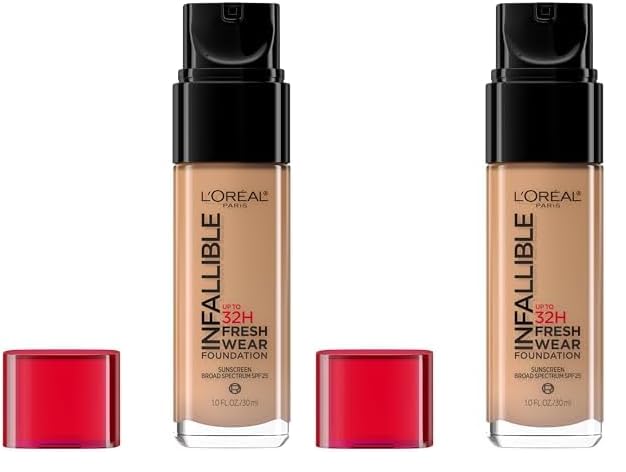 L’Oréal Paris Makeup Infallible Up to 24 Hour Fresh Wear Foundation, Amber, 1 fl; Ounce (Pack of 2)