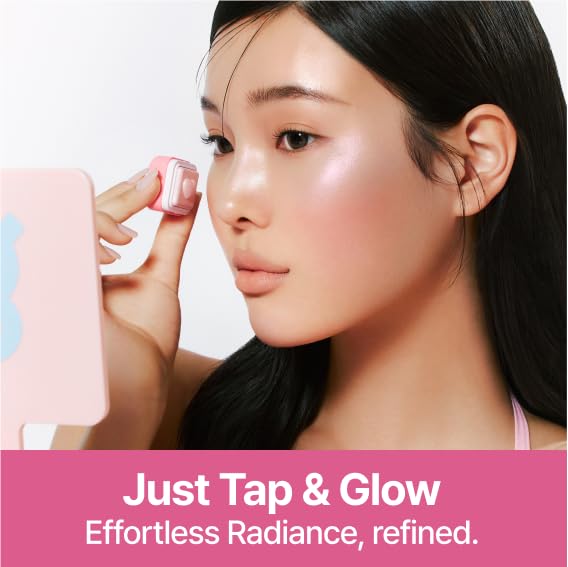 COLORGRAM Milk Bling Heartlighter 02 Pink Heart | Silky Smooth Versatile Creamy Highlighter with Shimmery Finish, Soft and Natural Glow Perfect for Daily Makeup