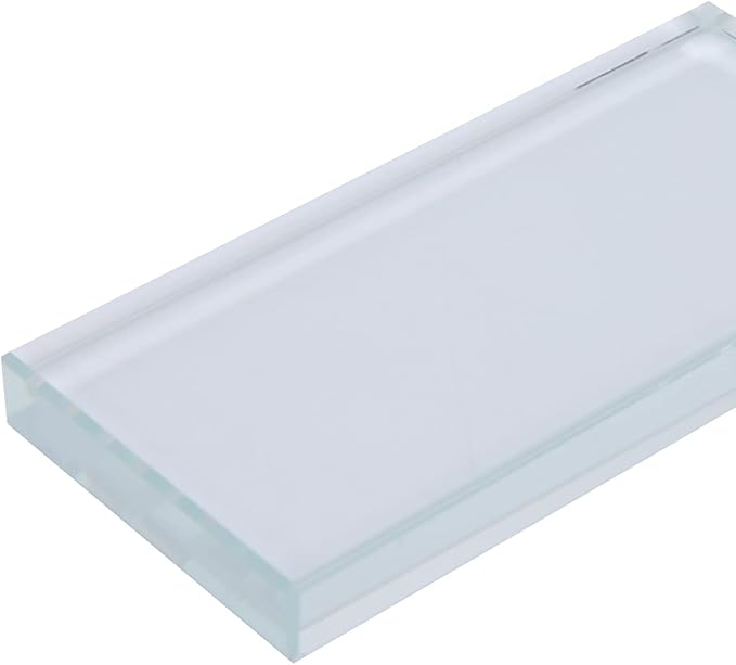 ZJchao Nail Art Palettes, Glass Nail Palettes False Eyelash Glue Holder for Mixing Color Blending Glass Rectangle Makeup