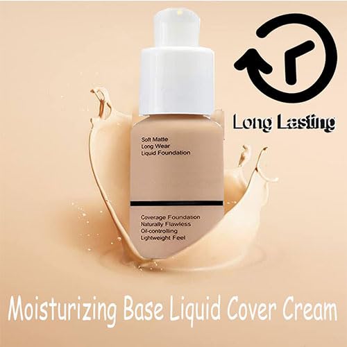 58g Foundation Full Coverage Foundationes Flawless Concealer Foundation Matte Oil Control Concealer Long Lasting Moisturizing Base Liquid Cover Cream Colour Changing Foundations for women&girls