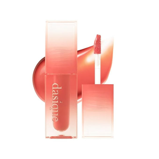 dasique Juicy Dewy Tint (16 Chili Sherbet) 0.12 oz | Light Application with moisture | Long-wearing Glossy Lip Stain, Non-sticky | Vegan, Cruelty-free | K-beauty
