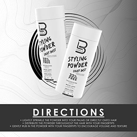 L3 Level 3 Travel Styling Powder - Small 0.18 oz for Travel - Natural Look Mens Powder - Sample Styling Powder (6, White)