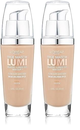 L’Oréal Paris True Match Lumi Healthy Luminous Makeup, N5 True Beige, 1 fl; oz. (Pack of 2)