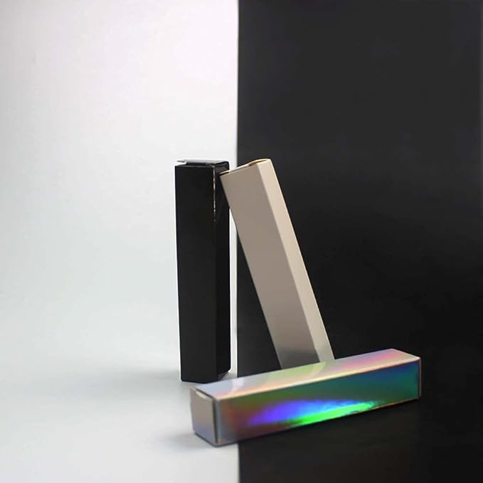 COSIDEA 50 pieces silver lip gloss box 20x20x110 mm mascara tube packaging lipgloss paper box