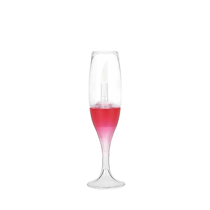 25 PCS wineglass shaped lip gloss tube cute lipgloss container tubes 5ML (Red)
