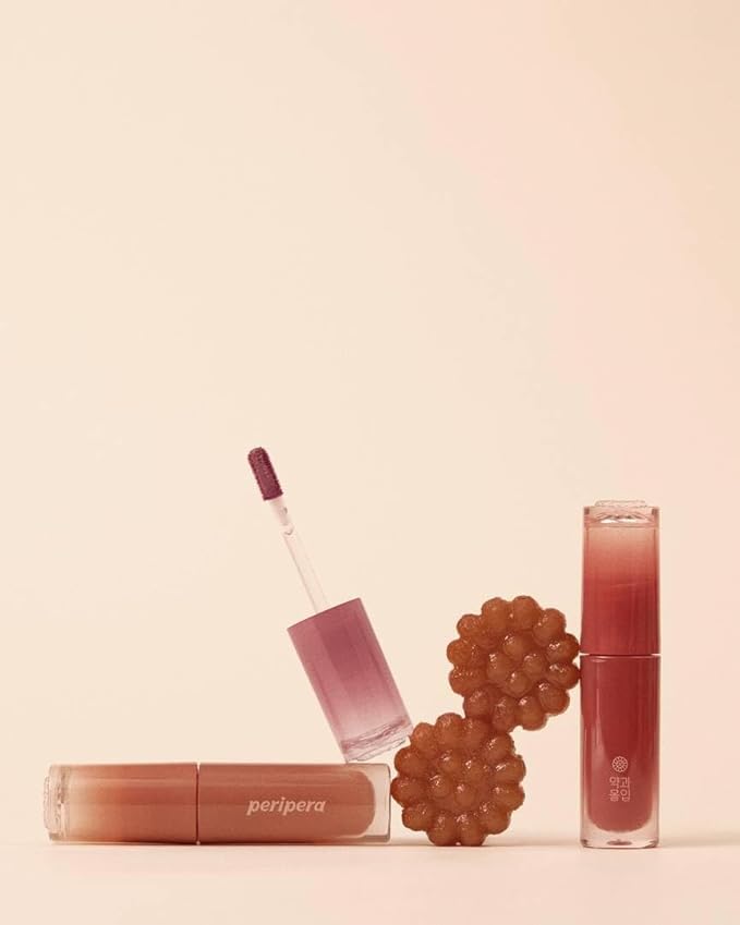 Peripera Ink Mood Glowy Tint | Lip-Plumping, Naturally Moisturizing, Lightweight, Glow-Boosting, Long-Lasting, Comfortable, Non-Sticky, Mask Friendly, No White Film 018 NUDE AREA (HONEY K-OOKIE)