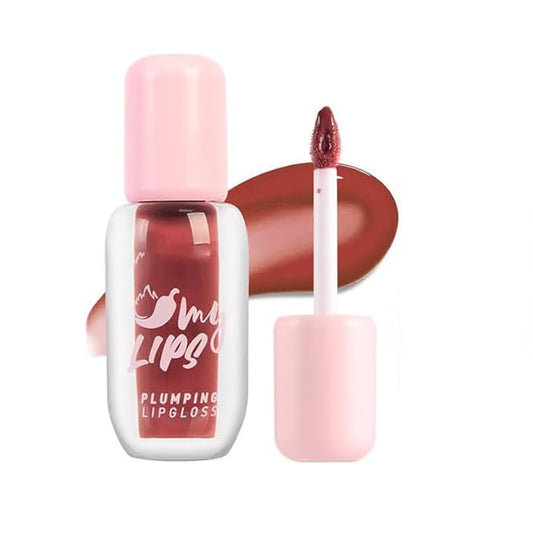 Moisturizing Glossy Lip Gloss, Spicy Long-Lasting Plumping Lip Oil Gloss, Color Lip Glaze Lipstick, Natural Lip Plumper Gloss Make Lips Fuller & Moisturizing, Lip Volume Hydrating (B, 07)