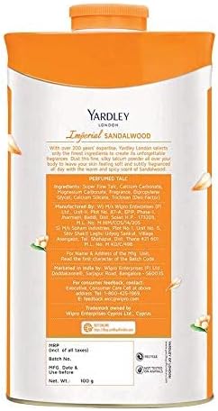 Yardley London Perfumed Talc Sandalwood 100g