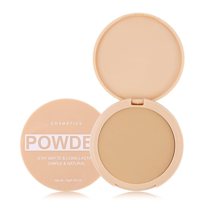 Pressed Matte Face Powder Makeup & Setting Powder for Poreless Wrinkle Blurring Contour Concealer Finishing,Lightweight,High Coverage,Shine Control (Warm Beige-Matte-05, 1.71OZ(Pack of 1))
