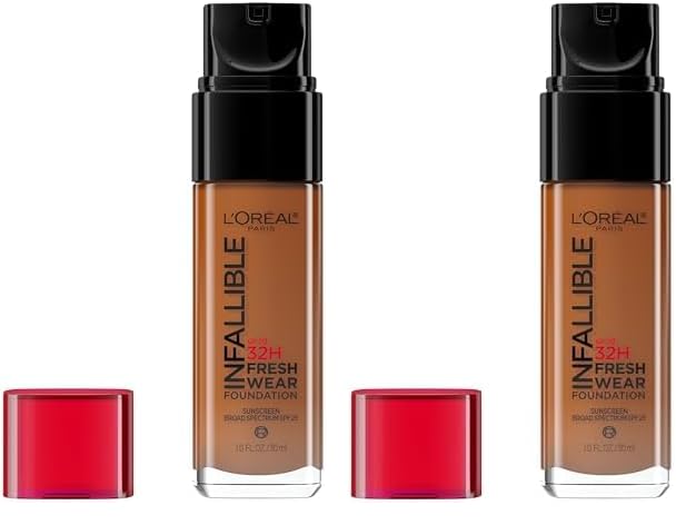 L’Oréal Paris Makeup Infallible Up to 24 Hour Fresh Wear Foundation, Copper, 1 fl; Ounce (Pack of 2)