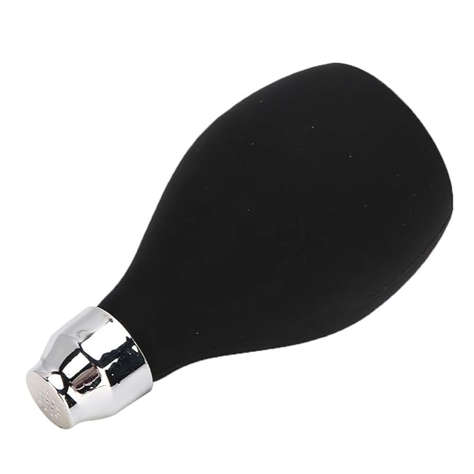 Powder Spray Pump,Refillable Silicone Powder Spray Bottle for Hair Fibers and Fine Powder,Reusable Powder Dispenser,Black