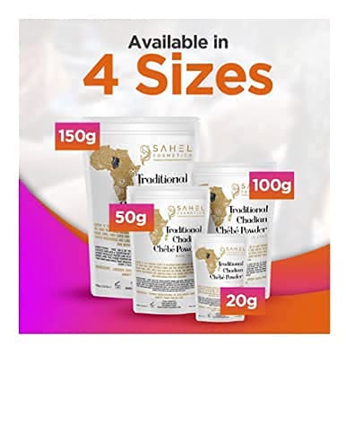 Uhuru Naturals Sahel Cosmetics Chebe Powder - Contains All-Natural Ingredients Promotes Strong and Healthy Hair Growth Helps Prevent Breakage Formulated for Dry Kinky Hair