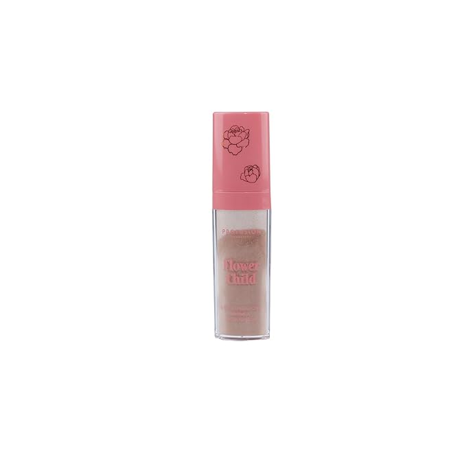 Profusion Cosmetics Petal Perfect Face and Body Highlighter, Non Sticky Buildable Luminizer with Sponge Applicator for Vibrant Glowing Skin (Flower Child (Bronze Gold), 1)