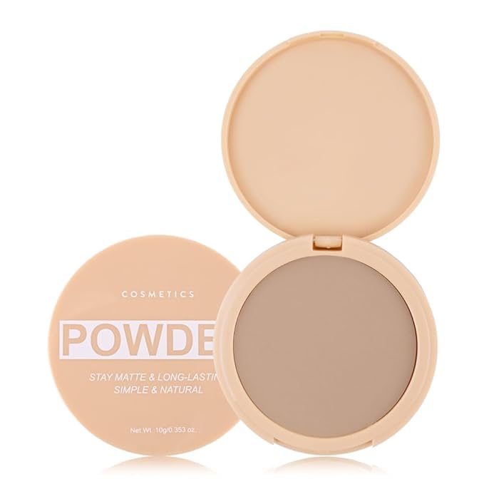 Pressed Matte Face Powder Makeup & Setting Powder for Poreless Wrinkle Blurring Contour Concealer Finishing,Lightweight,High Coverage,Shine Control (Dark Brown-Matte-04, 1.71OZ(Pack of 1))