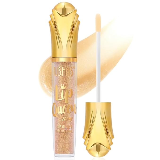 USHAS Lip Gloss,Lip Glow Oil, Shiny Smooth Soft Liquid Lip Glosses Lip Stain, High-Shine Finish, Moisturizing For Girls And Women Makeup (S2, Pack of 1)
