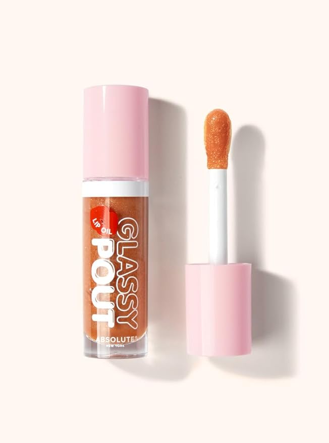 Absolute New York Glassy Pout Lip Oil, Long Lasting Hydration, Ultra Glassy Shine, Non Sticky Lip Oil (MLGL05 Moody)