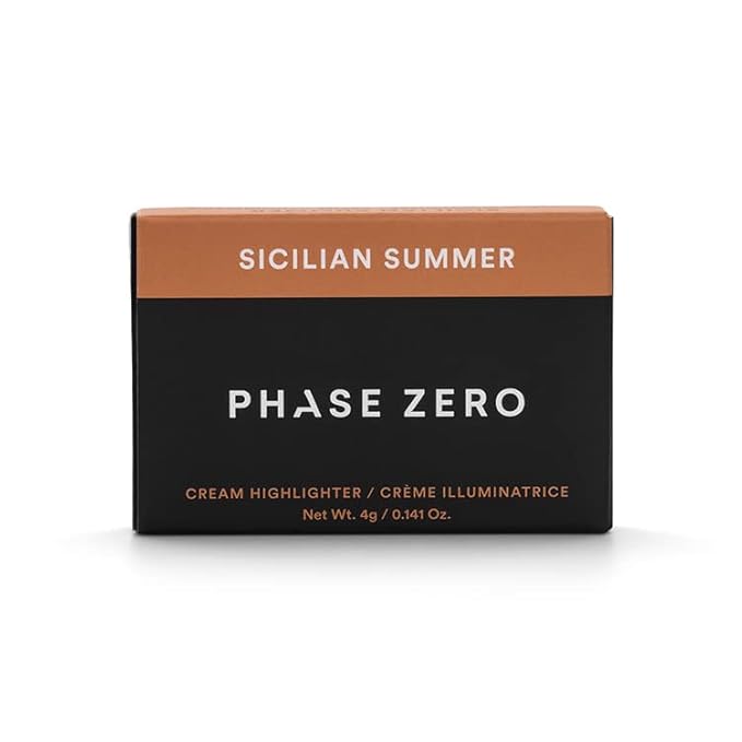 Phase Zero Makeup Cream Highlighter- "Sicilian Summer" - 4g / 0.141oz- For a Long Lasting, Natural, Radiant Glow
