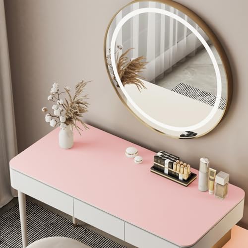 35.4" * 15.7" Large Makeup Mat for Vanity, Makeup Pads for Home Decor. Fully Covered Beautiful Makeup mat. Vanity mat Protector for Makeup. Pink/White/Black/Blue Color for You Choose.