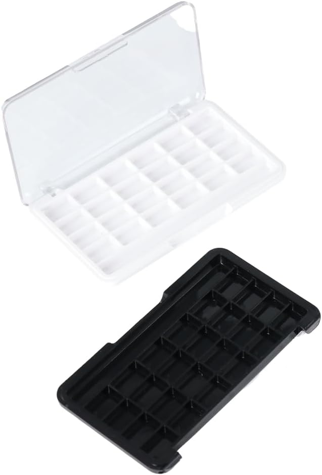 2Pcs Empty Makeup Palette 24 Grids Eyeshadow Palette Refillable Makeup Case Lipstick Container for Lipstick Eyeshadow Blusher Cosmetics