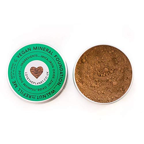 Love the Planet Vegan Mineral Foundation Shade Walnut in Refill Pouch
