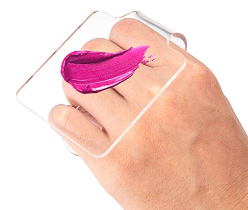 WOIWO 1PCS Transparent Acrylic Handheld Palette, Nail Makeup Palette Palette Palette