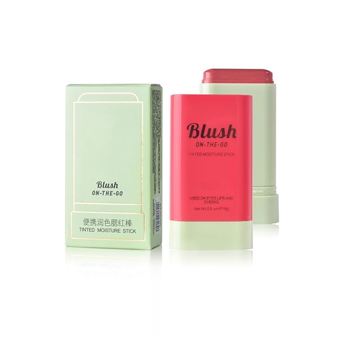 LAMUSELAND Cream Blush Stick, Multi Use Waterproof Natural Face Blush, Moisturize, Long-lasting, Pigmented & Blendable, Matte Makeup Blush Stick for Cheeks Eyes Lips (multi)