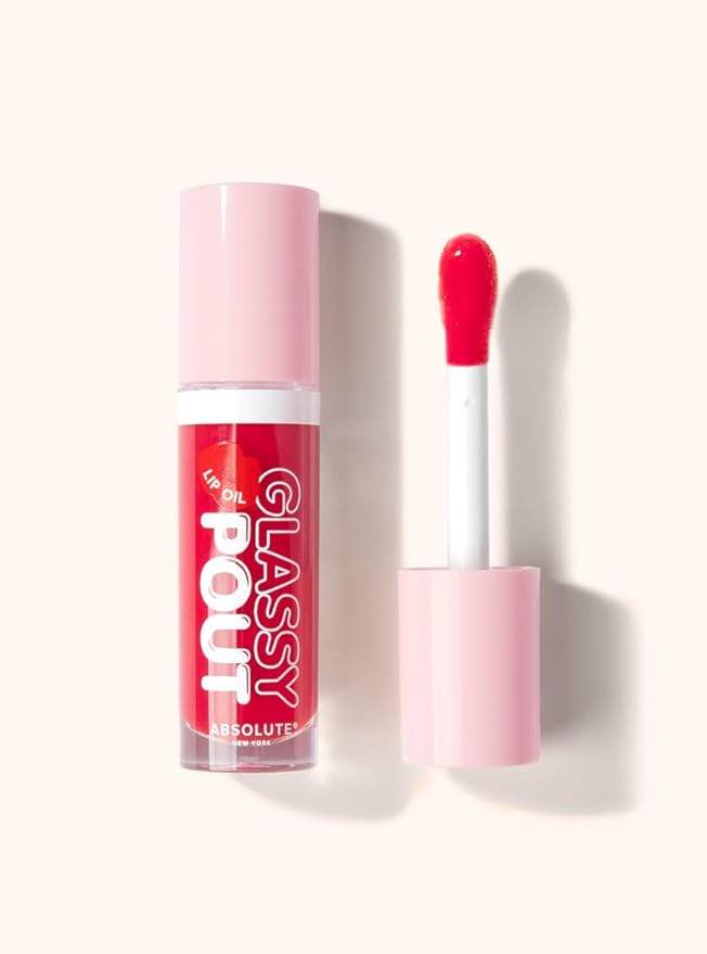 Absolute New York Glassy Pout Lip Oil, Long Lasting Hydration, Ultra Glassy Shine, Non Sticky Lip Oil (MLGL04 Spicy)