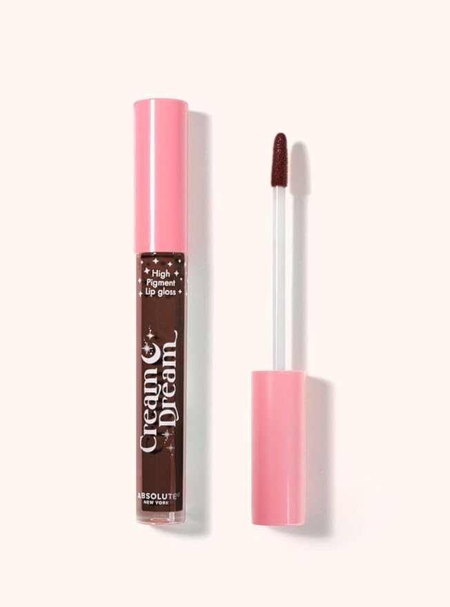 Absolute New York Cream Dream Lip Gloss, High Intensity Pigment and Shine, Instantly Hydrate Lips and Provides Long Lasting Moisture (MLCD05 Depth, .8 oz)