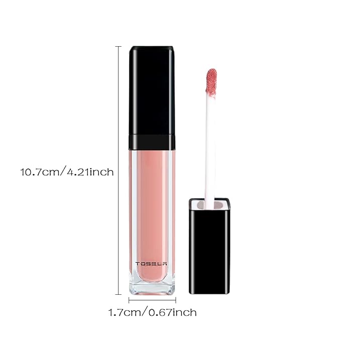 Lip Set, Lip Stain Long Lasting Waterproof, Lightweight, Non-sticky, High Shine Finish, Super Natural #04