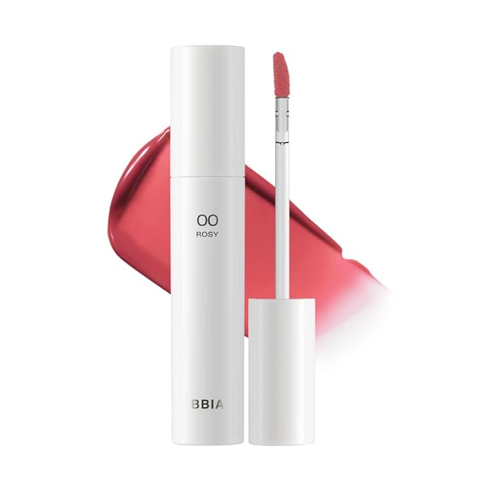 BBIA Glow Lip Tint โ Lip Plumping, Volume Up Glossy Lip Stain, Naturally Moisturize, Lightweight, Long-Lasting, Vivid Color, Comfortable Glowy Texture, Non-Sticky, Non-Dry, 3.2g (#00 ROSY)