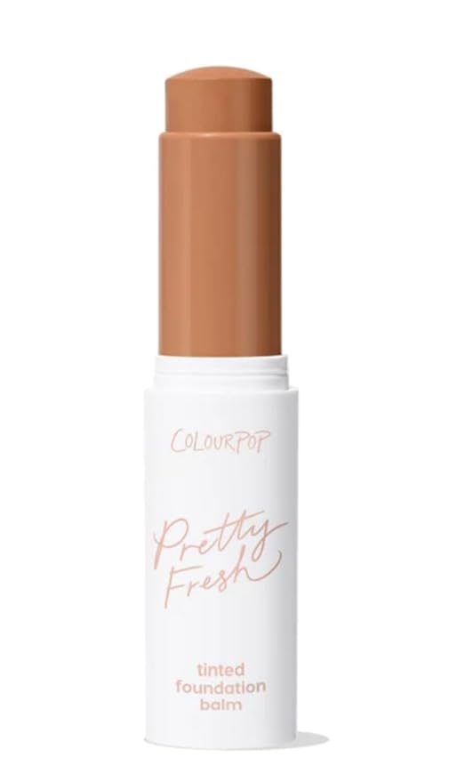 ColourPop Pretty Fresh Tinted Foundation Stick - Balm to Cream Foundation with Light to Medium Coverage - Infused with Hydrating Hyaluronic Acid, Peptides & Niacinamide - Dark 18 (0.29 oz)
