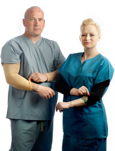 Tattoo Cover Up Concealer Sleeve, Full Arm coverage, UPF 50 Protection, Slip Free, for Men & Women (Unisex), Medium, 2 Pack