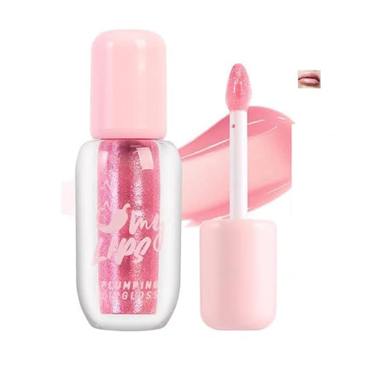 Mirror Lip Plumping, Spicy Lip Glaze Lip Tint, Ultra-Hydrating & Nourishing Plump & Pout Lip Plumper, Pearlescent Glossy Finish Fuller Natural Lip Gloss Lipstick for Women Girls (B, 02)