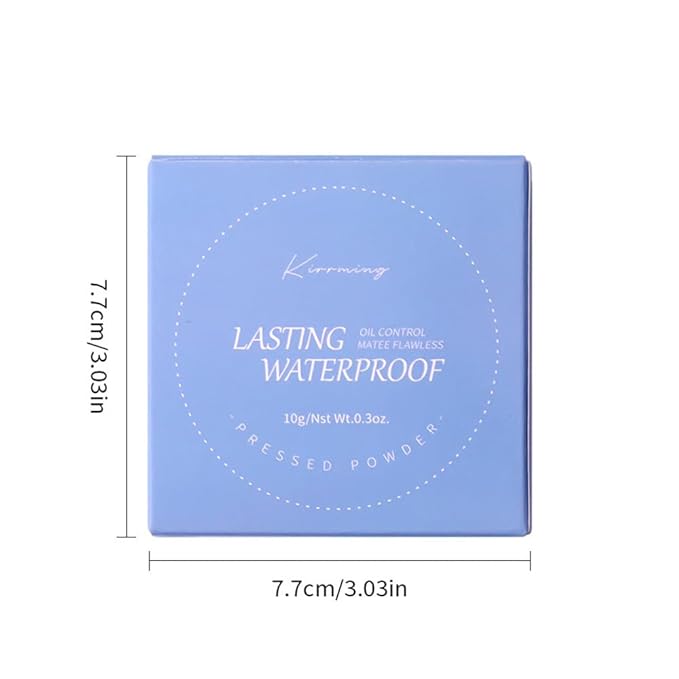 LAMUSELAND Pressed Powder Compact, Oil Control Brighten Skin 6 Colors Face Powder, Whitening Highlighting Face Makeup Tools for Women Girls (KI01)