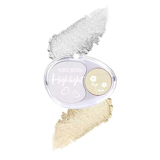 Face High Lighters Makeup Glitter Illuminator Pressed Powder Luminizers Eyeshadow Palette Powder for Face Body Cheek Skin 1#