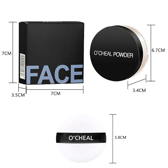O'CHEAL Face Powder with Oil Control Loose Powder for Makeup Powder Color Waterproof Facial Powder01