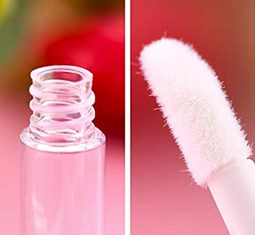 Wholesale Rose Gold Clear Mini Plastic Empty Lip Gloss Tube Makeup Lip Balm Bottle Container With Rubber Inserts (12PCS)