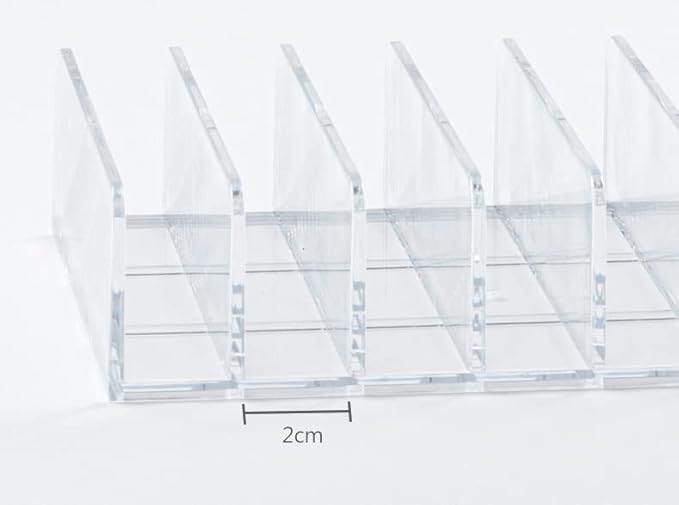 1 Piece 7-Section Acrylic Eyeshadow Organizer Cosmetic Makeup Palette Organizer Divided Makeup Organizer Eyeshadow Contour Blush Holder for Eyeshadow Palettes Blush Face Powder, Small, Clear
